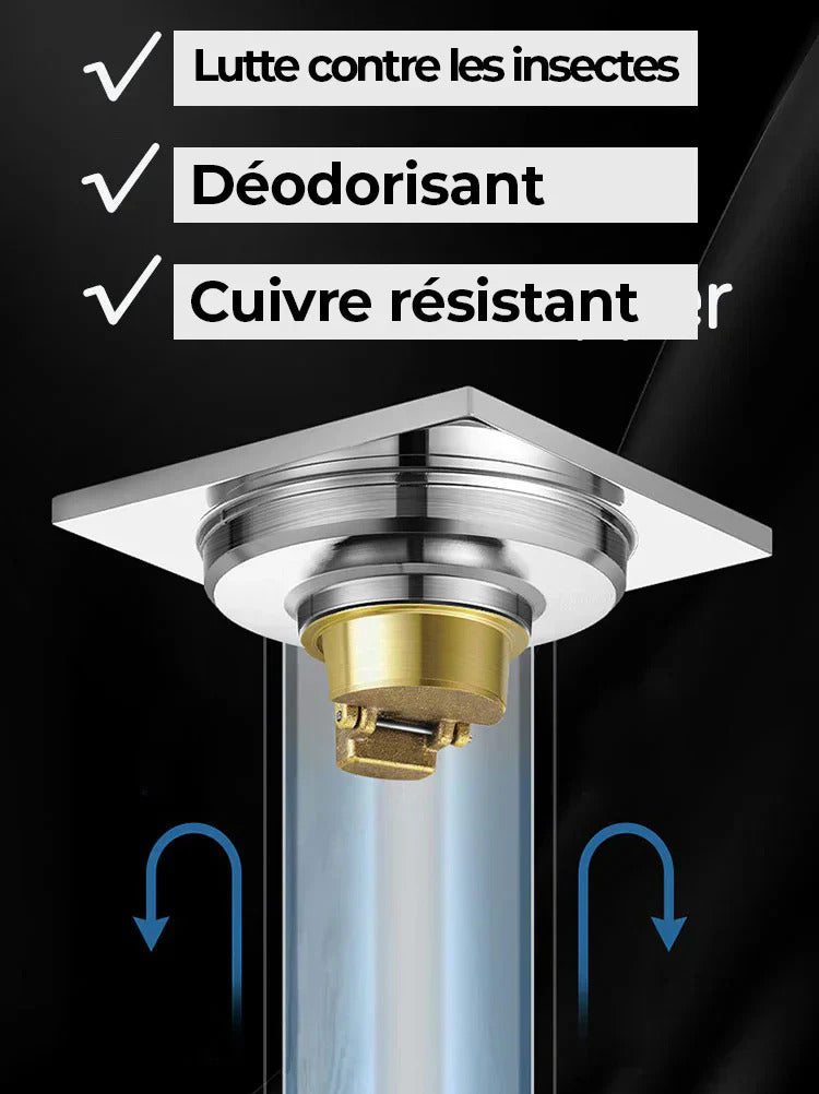 FILTRE A SIPHON ANTI-ODEURS ET ANTI-INSICECTES
